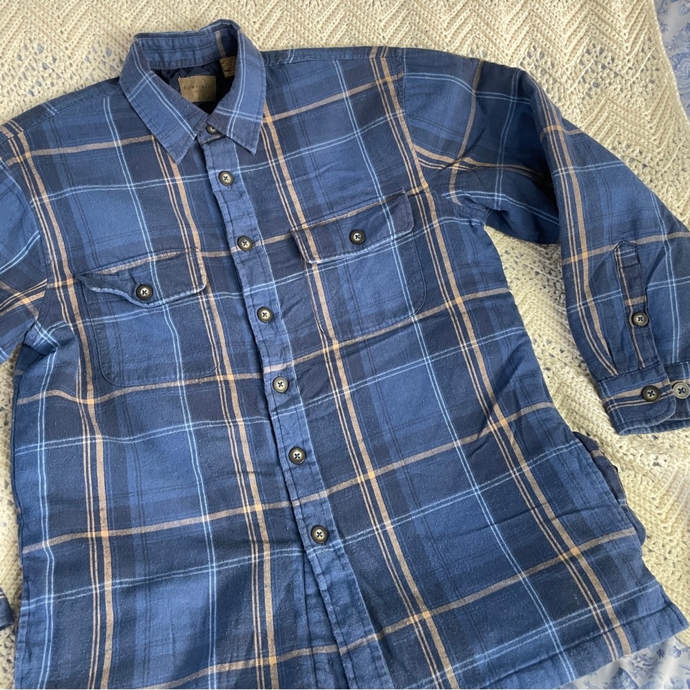 Vintage Flannel Jacket Shirt Jacket Quilted Lined Gorpcore Grunge Medium Weight